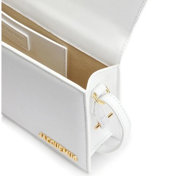 Jacquemus La Bambino Long Leather Shoulder Bag - White - Picture 2 of 9